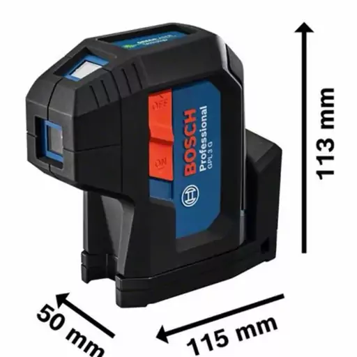 تراز نقطه ای بوش 3 نقطه نور سبز مدل GPL 3 G تراز نقطه ای بوش 3 نقطه نور سبز مدل GPL 3 G (نو) - تصویر 1