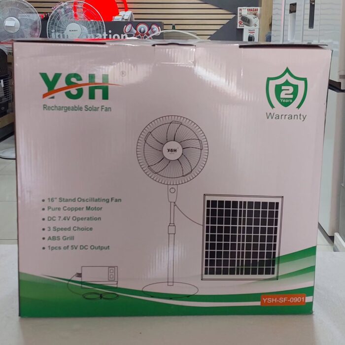 IMG_20251002_223934_628 پنکه ایستاده بزرگ شارژی خورشیدی YSH مدل SF-0901 - تصویر 1